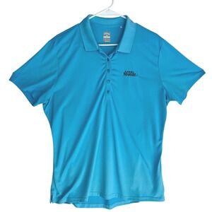 Callaway Womens XL Opti-Dri Golf Polo Shirt Blue Short Sleeve Long Marsh Logo